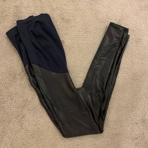 Spanx faux leather leggings maternity